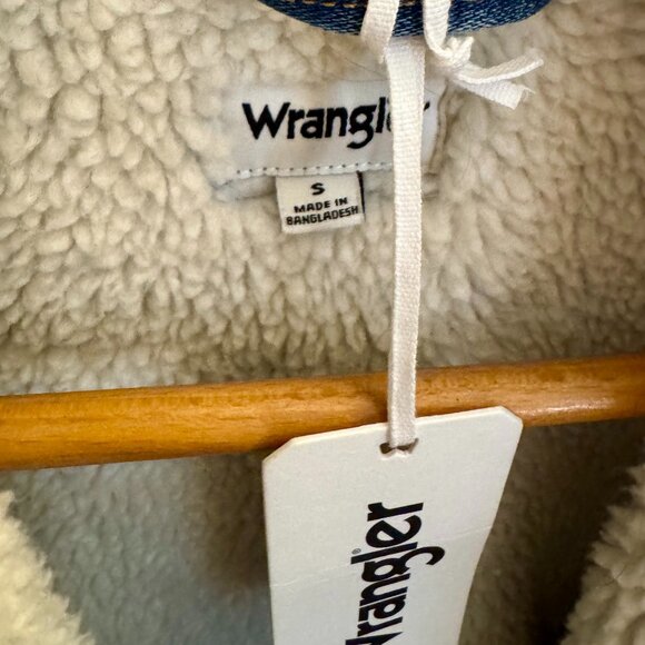 Wrangler Retro Western Denim Jacket Sherpa Lined Women's S Workwear NWT - Picture 3 of 3